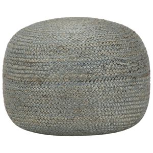 vidaXL Puf tejido a mano verde oliva 45x30 cm yute