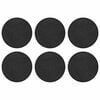 vidaXL Piedra decorativa 6 uds. Negro &Oslash; 44 x 2 cm Goma