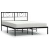 vidaXL Estructura cama sin colch&oacute;n con cabecero metal negro 160x200 cm