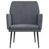 vidaXL Sillón de terciopelo gris oscuro 62x79x79 cm