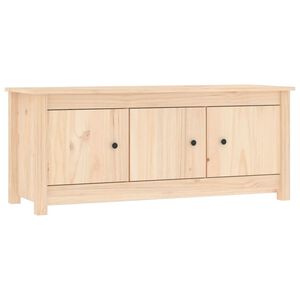 vidaXL Zapatero de madera maciza de pino 110x38x45,5 cm
