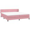 vidaXL Cama box spring con colchones terciopelo rosa 180x210 cm
