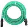 vidaXL Manguera de succi&oacute;n con conectores de PVC PVC verde 26 mm 4 m