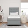vidaXL Cama tipo Box Spring con colch&oacute;n Gris Claro 90 x 190 cm tela