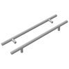 vidaXL Manija de armario 2 uds. Plateado 300 mm Acero inoxidable