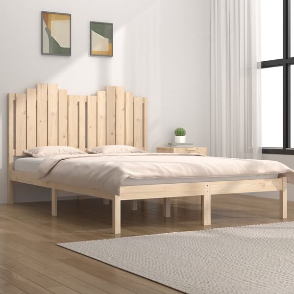 vidaXL Estructura de cama madera maciza de pino 140x200 cm
