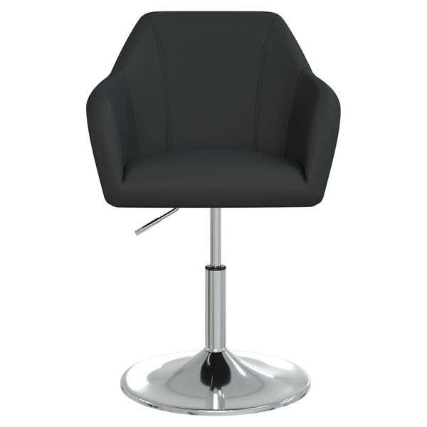 vidaXL Silla de comedor de cuero sint&eacute;tico negro