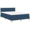 vidaXL Cama tipo Box Spring con colch&oacute;n Azul 140 x 190 cm tela