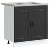 vidaXL Mueble Bajo para Fregadero Porto 2 uds. Negro 80 x 46 x 81,5 cm