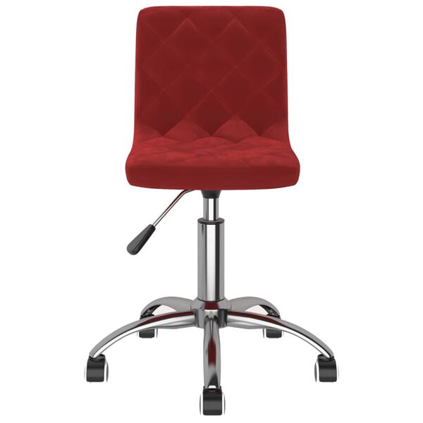 vidaXL Sillas de comedor giratorias 2 unidades terciopelo rojo tinto