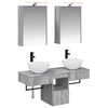 vidaXL Juego de Muebles de Ba&ntilde;o 5 uds. Sonoma gris