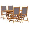 vidaXL Conjunto de Comedor de Jard&iacute;n 5 uds. Antracita