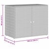 vidaXL Armario de almacenaje de jardín ratán PE gris 100x55,5x80 cm