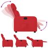 vidaXL Sill&oacute;n reclinable de cuero sint&eacute;tico rojo