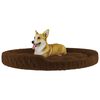 vidaXL Cama para perros de felpa marrón 110x90x23 cm