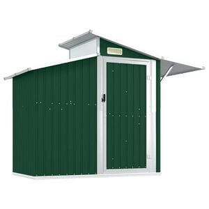 vidaXL Cobertizo de jard&iacute;n acero galvanizado verde 270x130x208,5 cm