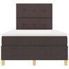 vidaXL Cama tipo Box Spring Marr&oacute;n oscuro 120 x 200 cm tela
