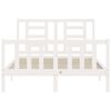 vidaXL Estructura de cama sin colch&oacute;n madera de pino blanca 140x190 cm
