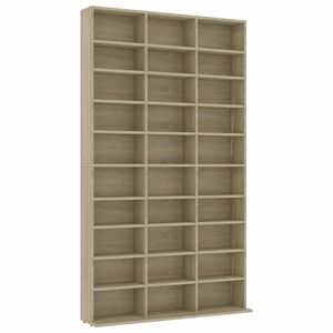 vidaXL Armario para CDs madera contrachapada Sonoma 102x23x177,5 cm