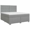 vidaXL Cama box spring con colch&oacute;n Gris Claro 140 x 200 cm Tela