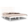 vidaXL Estructura de cama madera maciza blanca King Size 150x200 cm