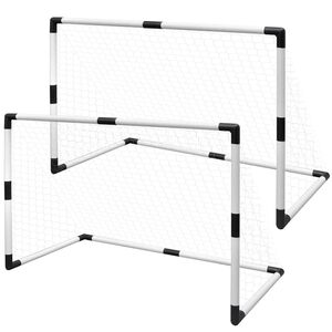 vidaXL Mini porter&iacute;as de f&uacute;tbol 2 unidades 91,5x48x61 cm
