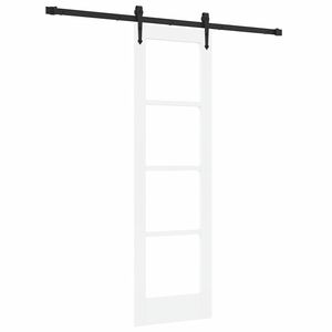 vidaXL Puerta Corredera 61 x 198,5 cm Madera de pino maciza y vidrio