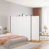 vidaXL Biombo divisor de 3 paneles de tela blanco 525x180 cm