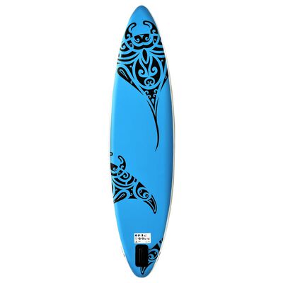 vidaXL Juego de tabla de paddle surf hinchable azul 305x76x15 cm