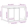 vidaXL Mueble arenero para gatos madera roble Sonoma 60x40x40 cm