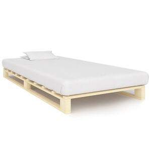vidaXL Estructura cama palets sin colch&oacute;n madera maciza pino 100x200cm