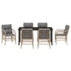 vidaXL Conjunto de Comedor de Jard&iacute;n 7 pcs Beige rat&aacute;n sint&eacute;tico