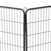 vidaXL Corral para perros 8 paneles de acero 80x100 cm negro