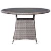 vidaXL Set comedor jardín 5 pzas ratán sintético gris antracita y gris