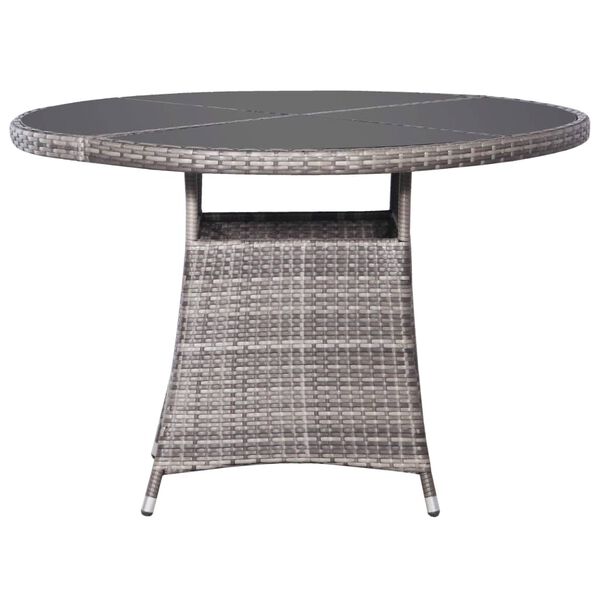 vidaXL Set comedor jardín 5 pzas ratán sintético gris antracita y gris