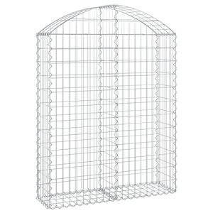 vidaXL Cesta gaviones forma arco hierro galvanizado 100x30x120/140 cm
