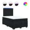 vidaXL Cama box spring con colch&oacute;n terciopelo negro 120x190 cm