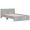 vidaXL Estructura de cama con cabecero gris hormig&oacute;n 120x190 cm