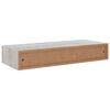 vidaXL Estante de pared con cajón 2 uds MDF gris hormigón 60x23,5x10cm