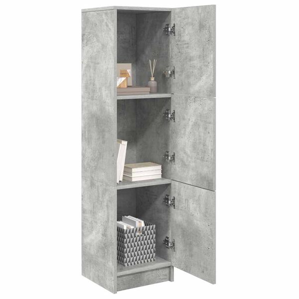 vidaXL Mueble Alto Gris hormigón 31.5 x 32 x 124 cm