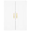 vidaXL Aparador alto madera contrachapada blanco 69,5x34x180 cm