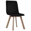 vidaXL Sillas de comedor 4 unidades terciopelo negro