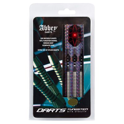 Abbey Darts Set de dardos 3 unidades 85% tungsteno plateado 24 g