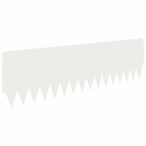 vidaXL Borde de C&eacute;sped 10 uds. 103 x 30 cm Acero Blanco