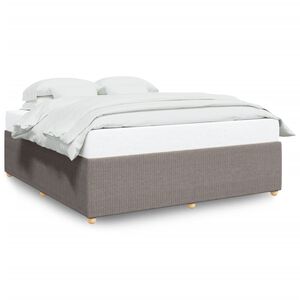 vidaXL Cama sin colch&oacute;n tela gris taupe 200x200 cm