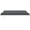 vidaXL Toldo retr&aacute;ctil aluminio y tela gris antracita 4,5x3 m