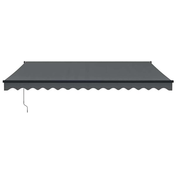 vidaXL Toldo retr&aacute;ctil aluminio y tela gris antracita 4,5x3 m