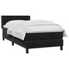 vidaXL Cama box spring con colch&oacute;n terciopelo negro 90x220 cm