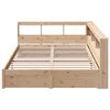 vidaXL Cama con estanter&iacute;a sin colch&oacute;n madera maciza de pino 140x190cm