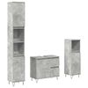 vidaXL Set muebles de baño 2 piezas madera contrachapada gris hormigón